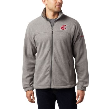 Columbia Muške Jakne - Collegiate Flanker III Fleece - Washington State Sive | DABN-90267